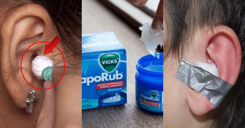 Put A Cotton Ball With Vaporub In Your Ear, The Effects Will Surprise You