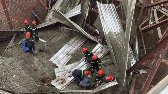 Vụ sập nhà đang thi công ở Thái Bình khiến 3 người ra đi mãi mãi, 5 người bị thương