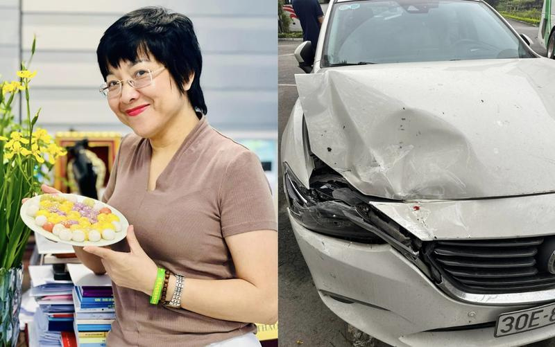 MC Thảo Vân gặp tai nạn giao thông trong lần đầu cầm lái xe ô tô