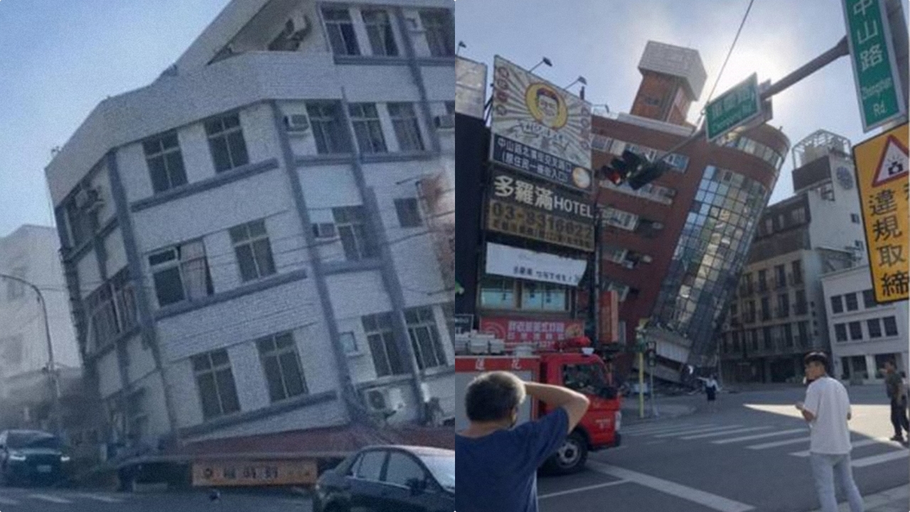 Động đất mạnh rung chuyển cả đảo Đài Loan, nhiều tòa nhà đổ sập