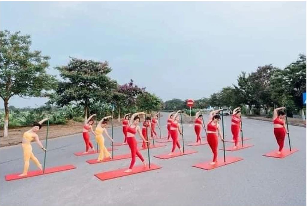 Xử phạt thêm 16 người tập yoga giữa đường ở Thái Bình