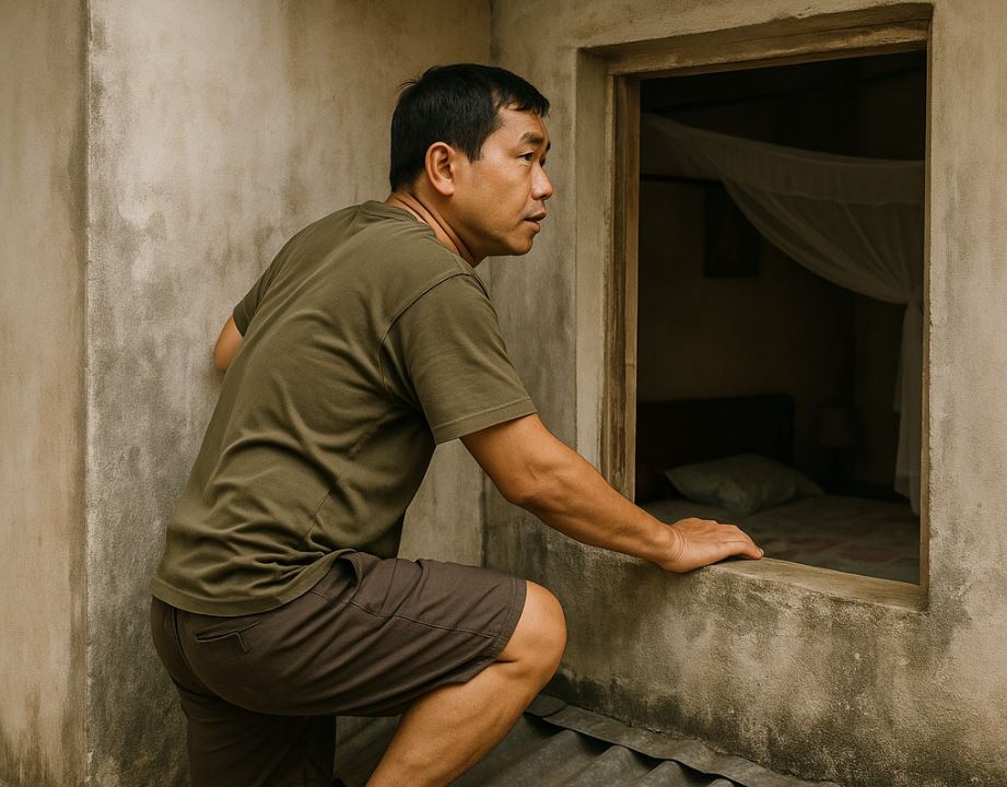 Tường nhà dột, ông chồng qua hàng xóm đứng nhờ sửa mái tôn nào ngờ ông bẽ bàng phát hiện ra đồ của vợ mình