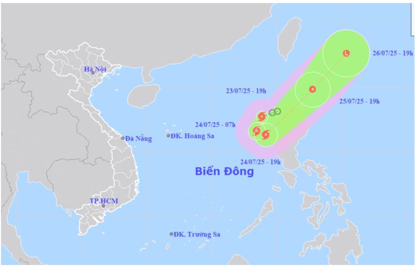 Bão số 4 có tên Cỏ May hình thành trên Biển Đông