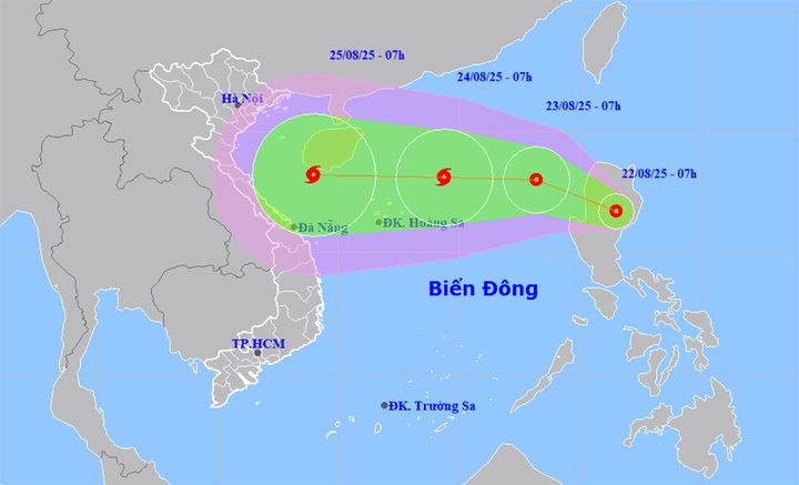 Dự báo bão số 5 trên Biển Đông diễn biến phức tạp, vùng ảnh hưởng rộng