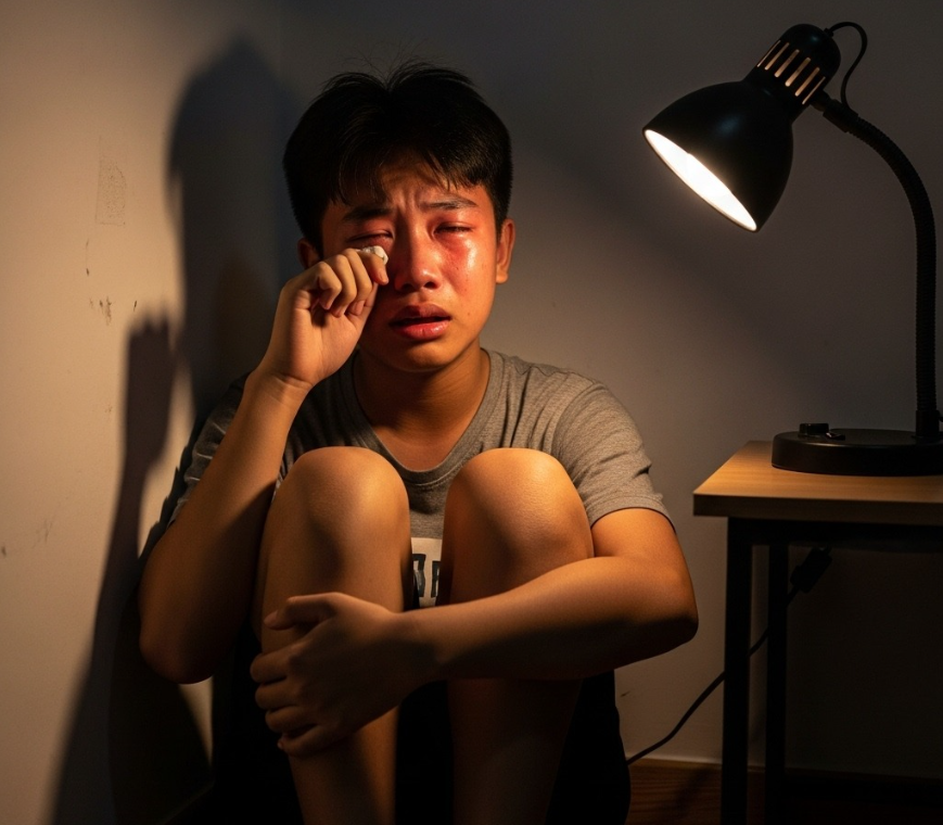 Bà nội ơi, vợ mới của bố bảo con chỉ đứng không được ngồi, không được nằm, không được ngủ