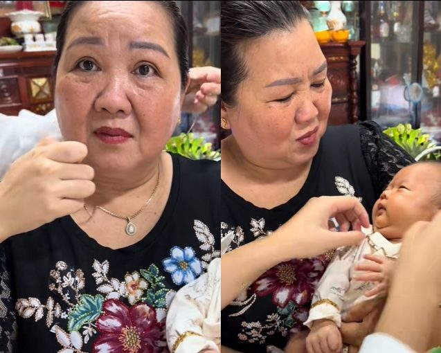 10 triệu người xem cảnh con dâu tháo vòng vàng của mẹ chồng trong ngày cháu đầy tháng