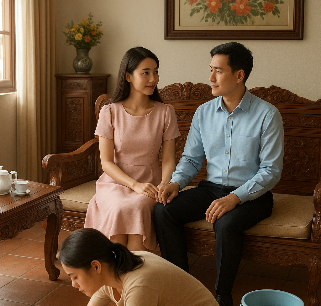 Biết cô gái chồng thuê về làm osin là nhân tình của anh ta, vợ vẫn vui vẻ như không mỗi ngày chỉ giao cho cô ta làm đúng 1 việc