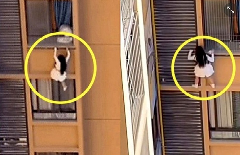 Video: Vợ về bất ngờ, chồng liều lĩnh “đẩy” nhân tình ra ngoài cửa sổ tầng 10 tránh bị bắt gian